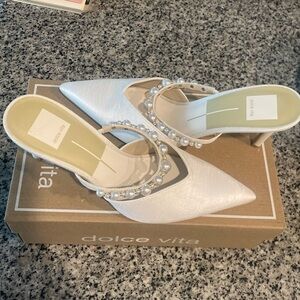 Dolce Vita ivory bridal heels